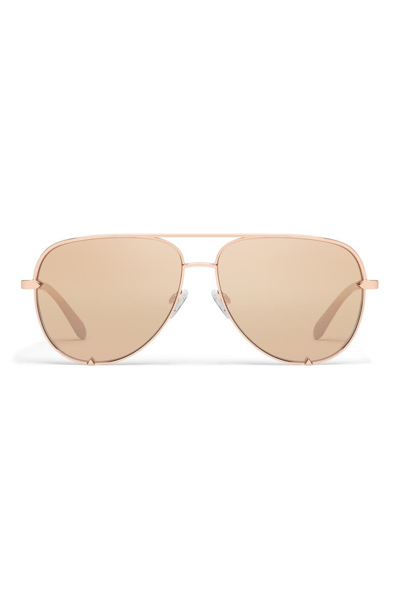 High Key 64mm Oversize Aviator Sunglasses, Main, color, ROSE GOLD/ TAN ROSE