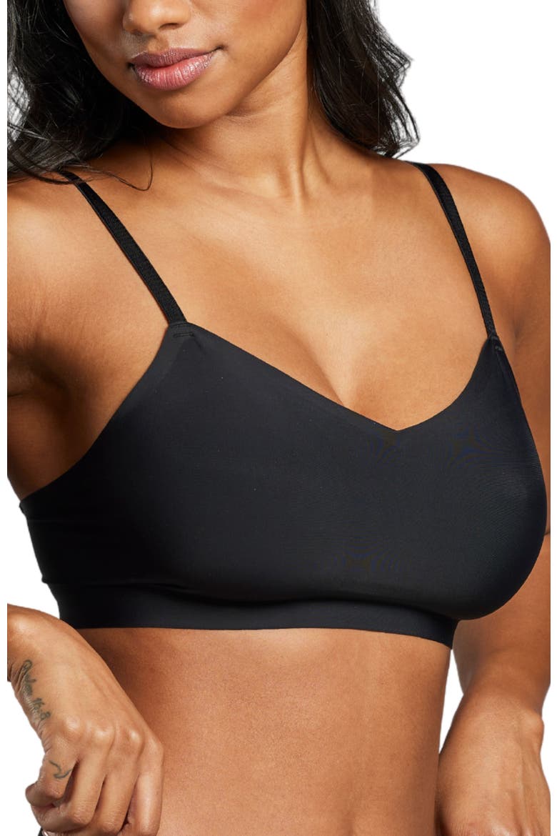Invisible Non-Padded Bra, Alternate, color, Black