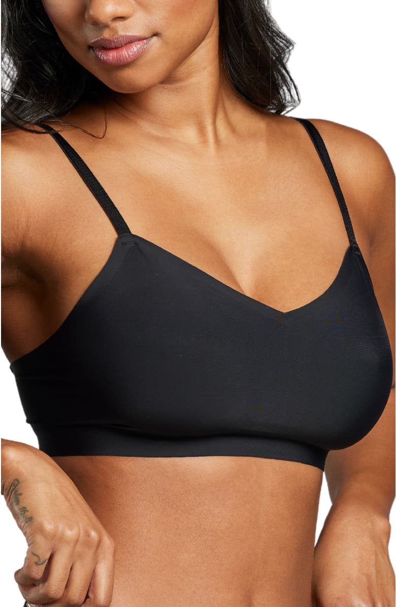 Siella Invisible Non-Padded Bra, Alternate, color, Black