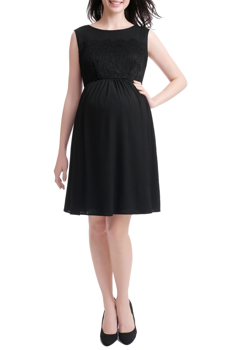 Kimi and Kai Sade Lace & Mesh Maternity Dress, Main, color,