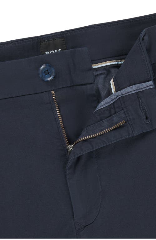 Hugo Boss Boss Slice Stretch Cotton Shorts In Dark Blue