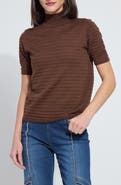 Lysse Lottie Mock Neck Short Sleeve Sweater