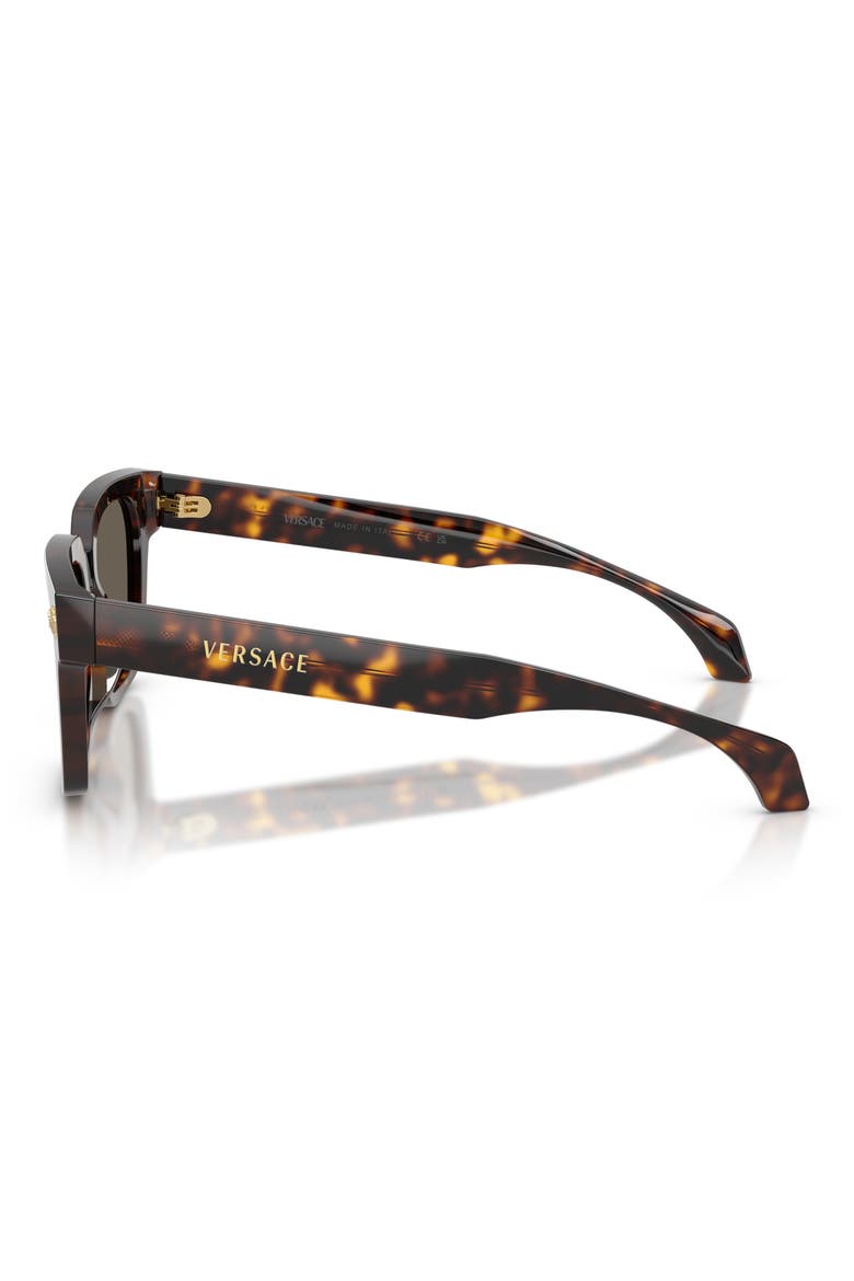 52mm Square Sunglasses, Alternate, color, HAVANA / BROWN