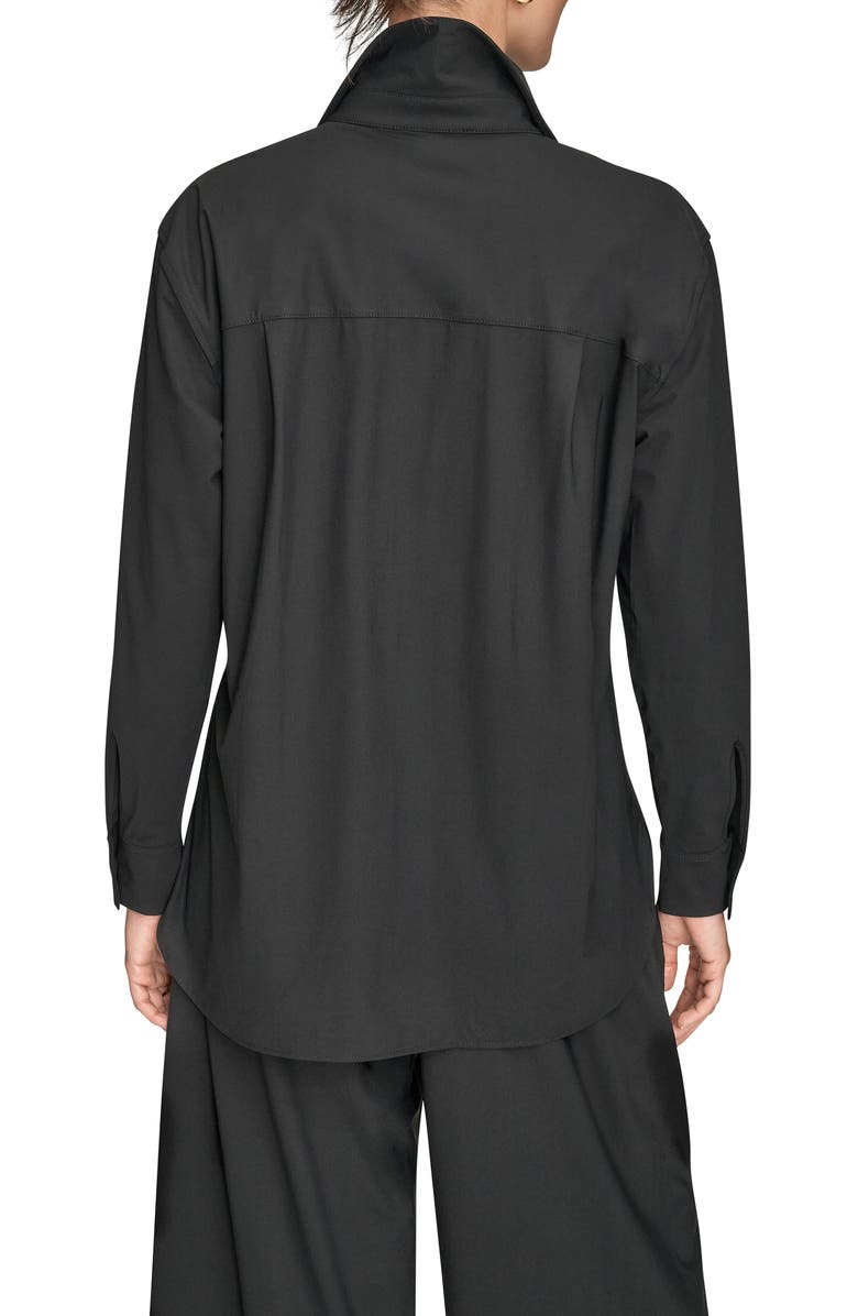 Donna Karan New York Front Button Shirt, Alternate, color, Black