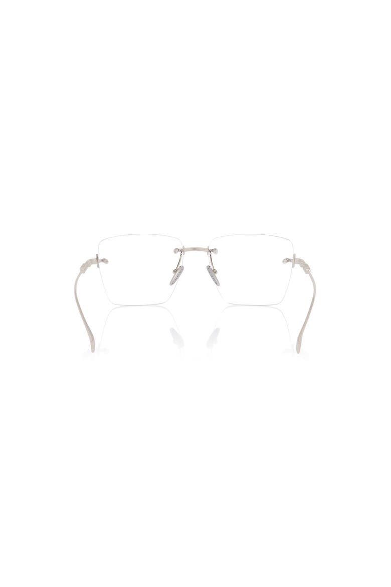 54mm Rectangle optical glasses, Alternate, color, Silver