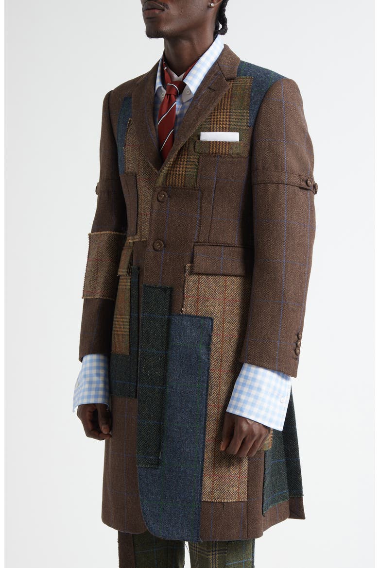 Patchwork Wool Coat, Alternate, color, SEASONAL MULTI