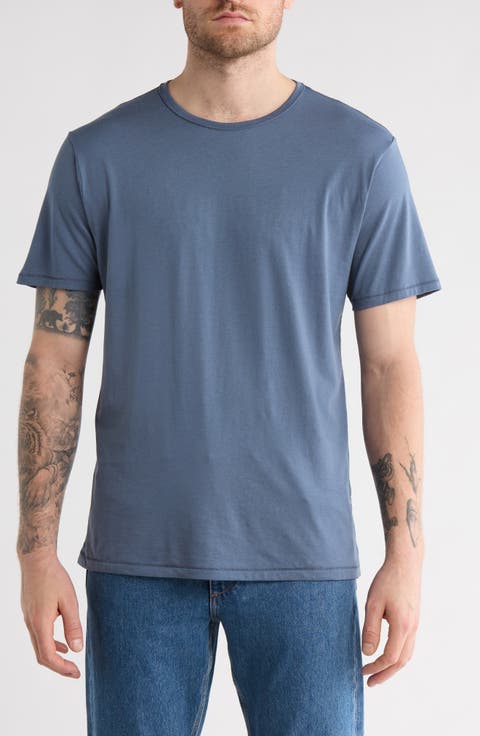 Crewneck Cotton Blend T-Shirt