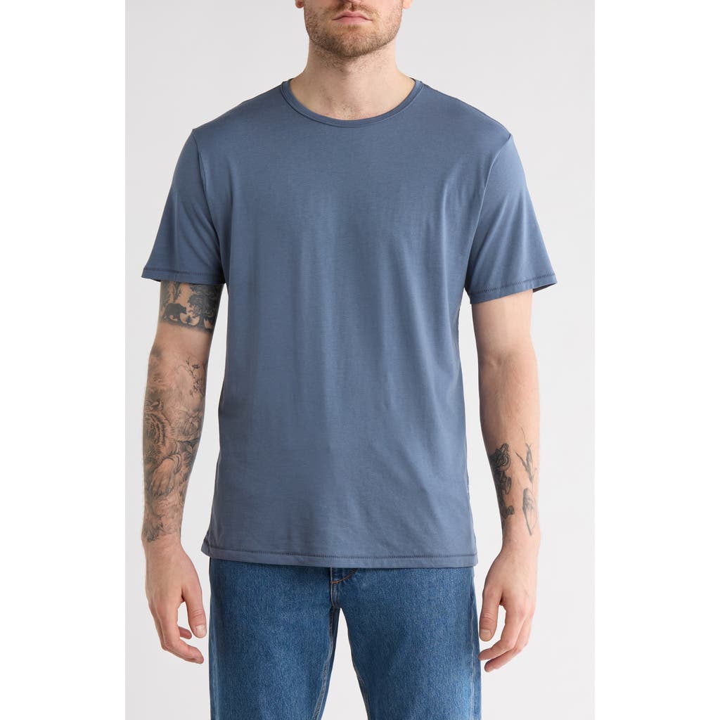 Rag & Bone Crewneck Cotton Blend T-shirt In Blue