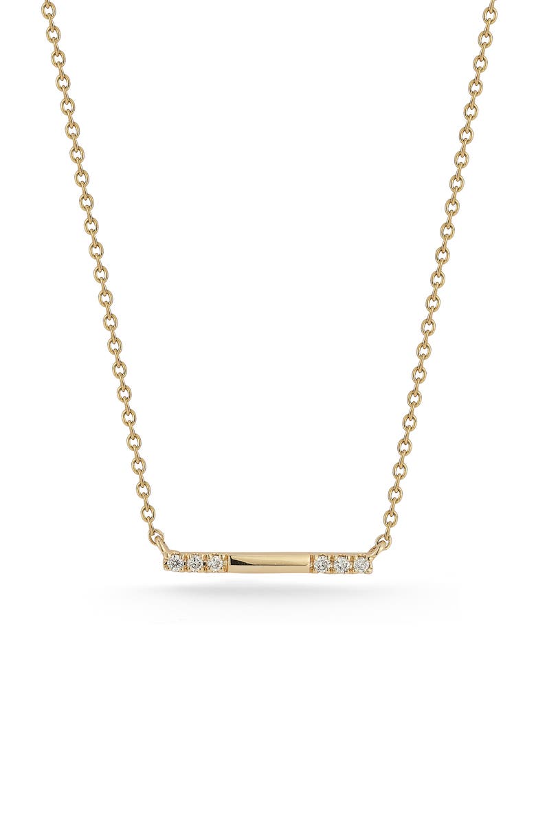 Dana Rebecca Designs Sylvie Rose Diamond Bar Pendant Necklace, Main, color, Yellow Gold