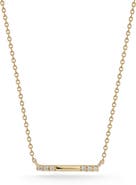 Dana Rebecca Designs Sylvie Rose Diamond Bar Pendant Necklace