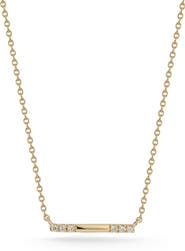 Dana Rebecca Designs Sylvie Rose Diamond Bar Pendant Necklace