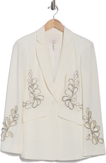 Cheyenne Rhinestone Paisley One-Button Blazer