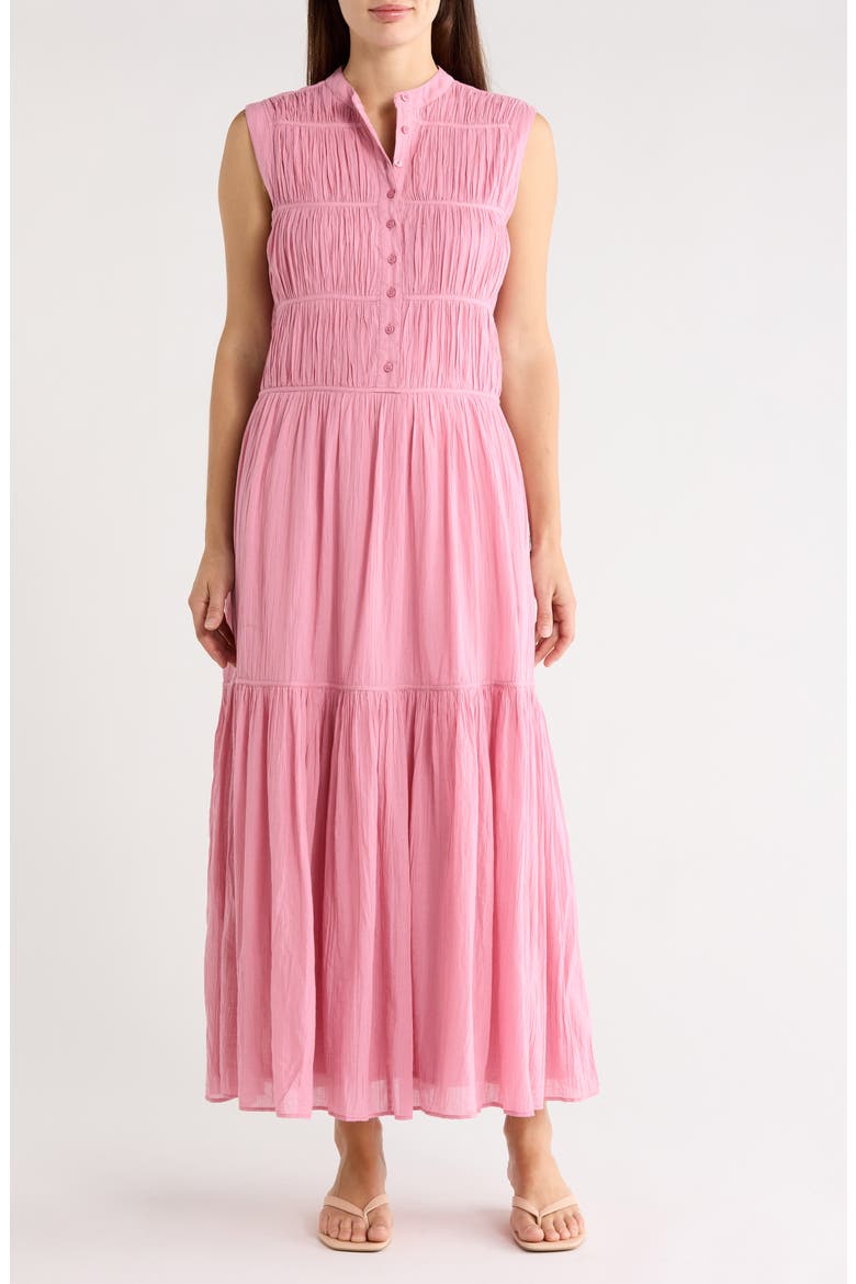 Pia Pintuck Cotton Maxi Dress, Main, color, LAVENDER