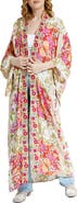 SAACHI Lacy Floral Print Cover-Up Kaftan