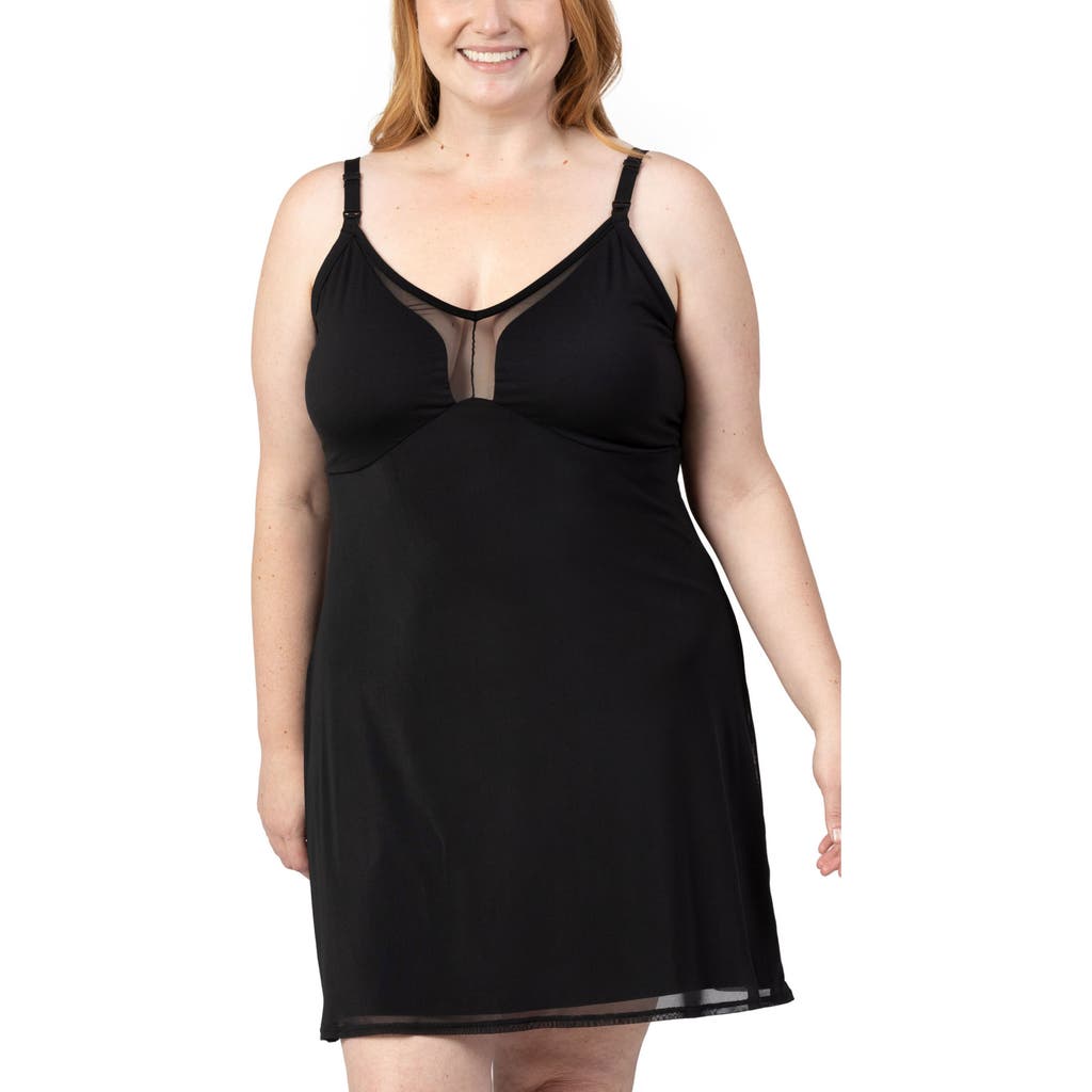 Kindred Bravely Aurora Mesh Nursing Nightgown in Black  product