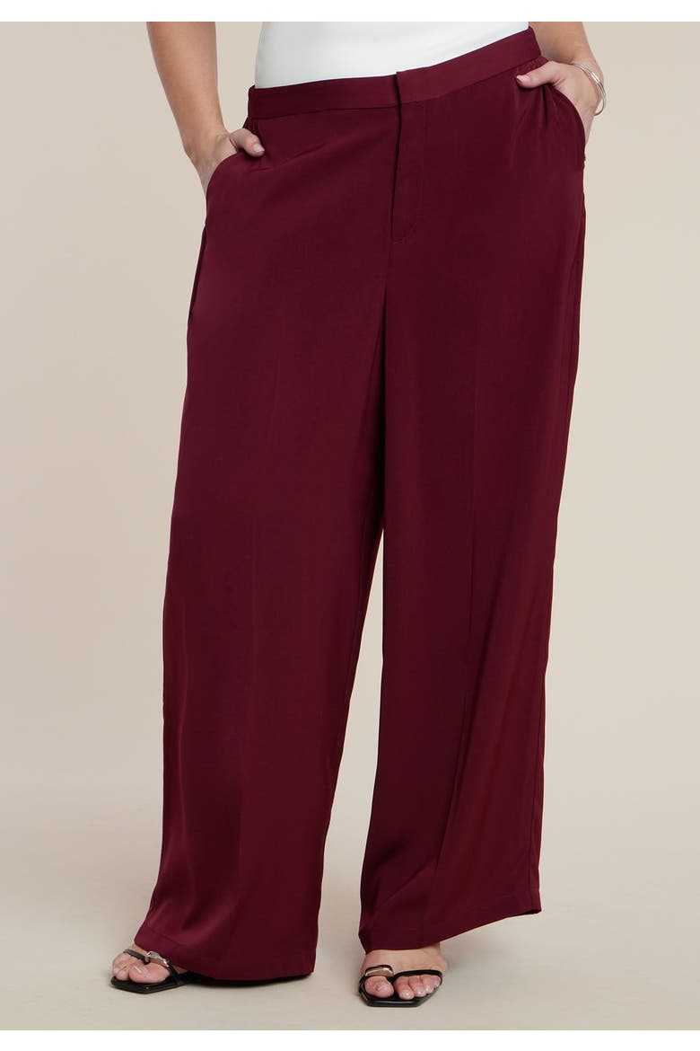 Wide Leg Trouser, Main, color, WINE