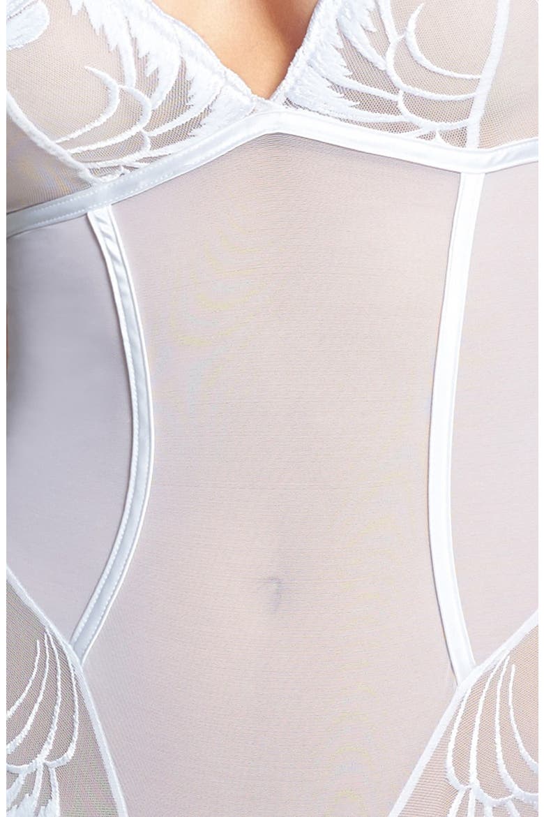 'Insolence' Bodysuit, Alternate, color, WHITE