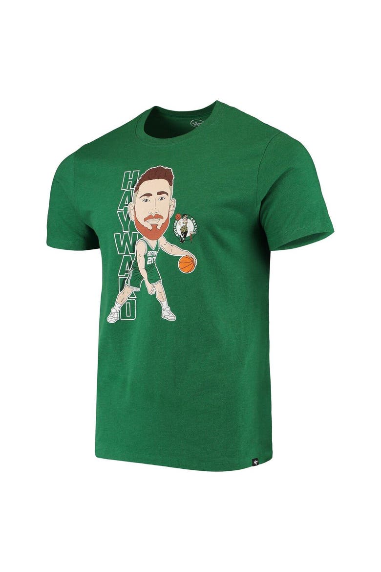 Men's '47 Gordon Hayward Heathered Kelly Green Boston Celtics Bobblehead T-Shirt, Alternate, color, Green
