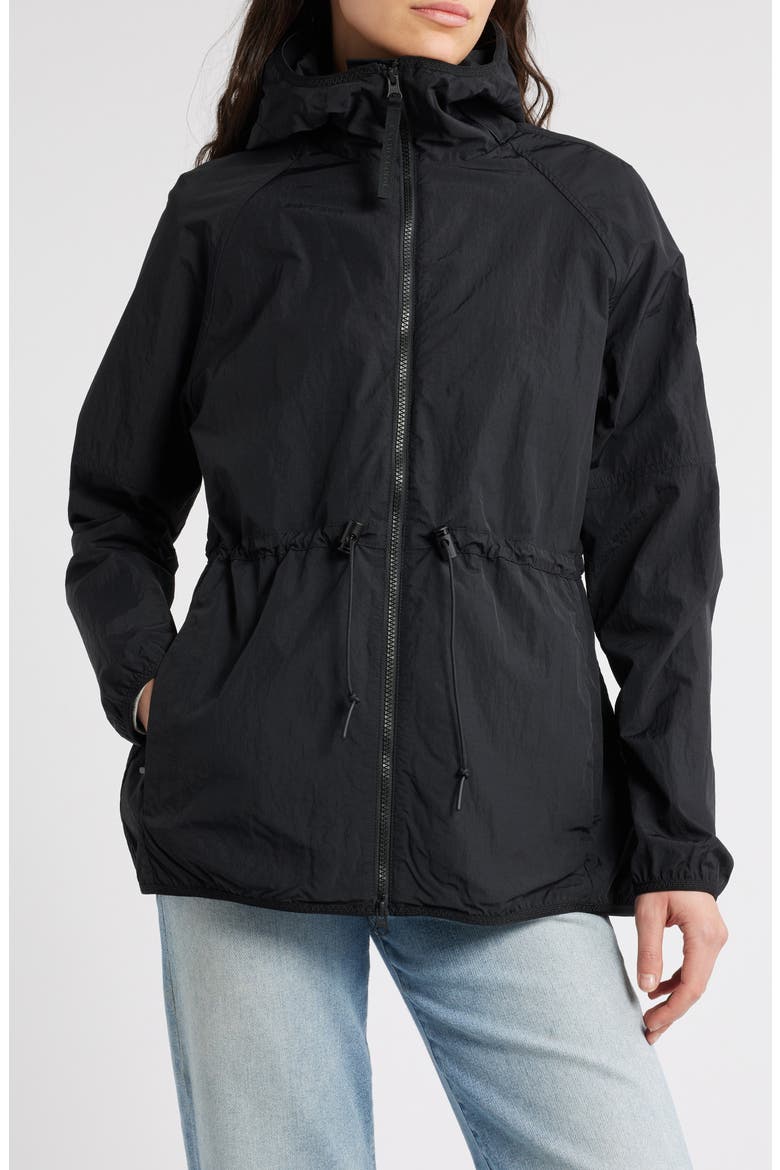 Lundell Water Repellent Hooded Jacket, Main, color, BLACK