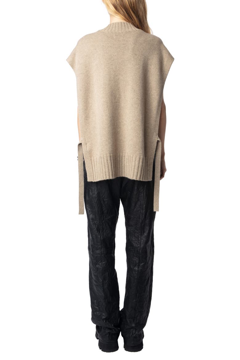 Maddy Cashmere Sweater Vest, Alternate, color, OATMEAL