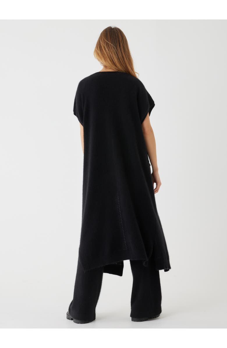 Majestic Filatures Ultra Soft Three Quarter Length Laser Cut Vest, Alternate, color, Noir