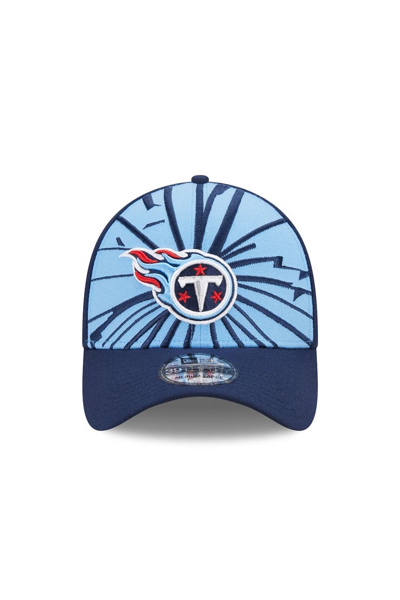 Men's New Era Light Blue/Navy Tennessee Titans Shattered 39THIRTY Flex Hat, Alternate, color, Light Blue