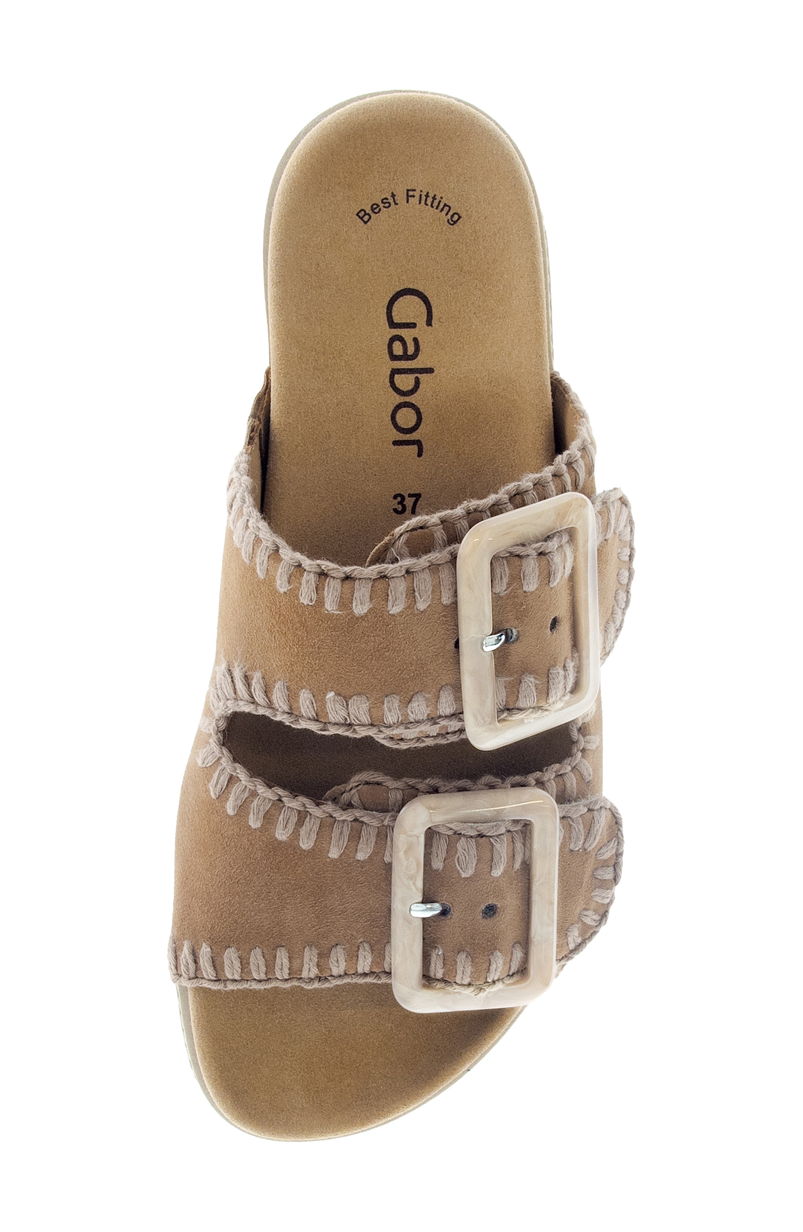 Gabor Buckle Strap Sandal, Alternate, color, Sattel
