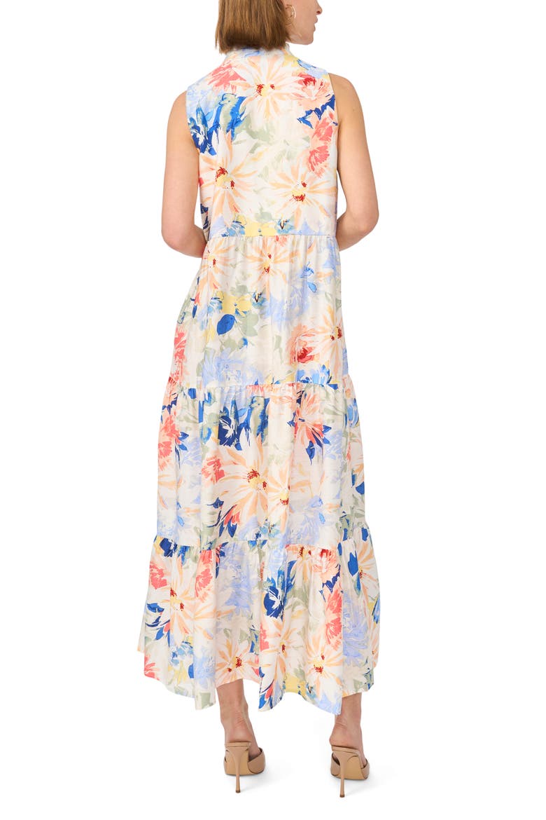 Sleeveless Tiered Maxi Dress, Alternate, color, BRIGHT WHITE