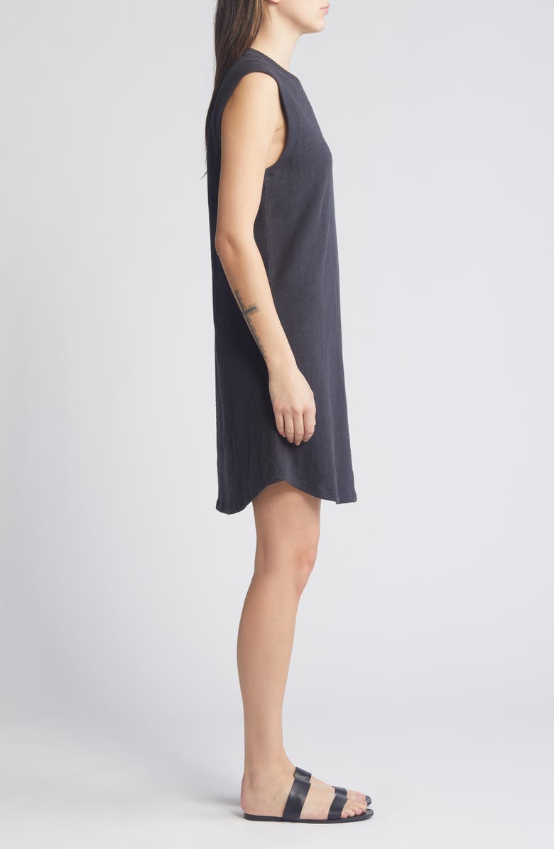 Faherty Sunwash Muscle Slub Organic Cotton Minidress, Alternate, color, Washed Black