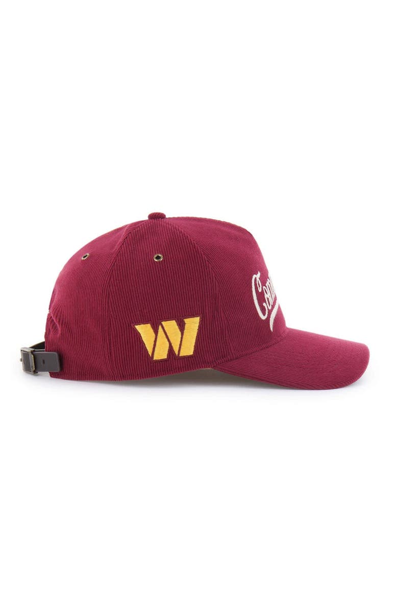 Men's '47  Burgundy Washington Commanders Golden Age Corduroy Hitch Adjustable Hat, Alternate, color, Burgundy