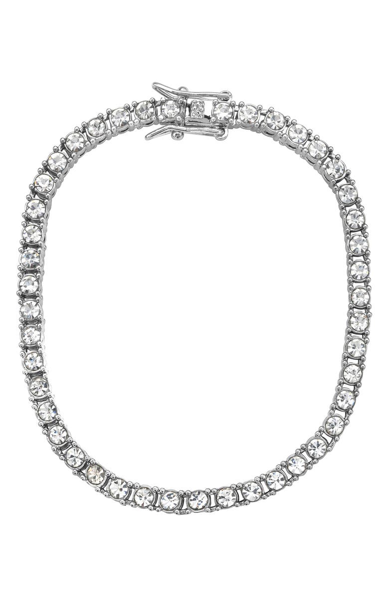 Adornia Men's Tennis Bracelet, Main, color, Silver