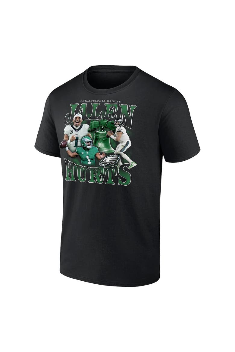 Men's Fanatics Jalen Hurts Black Philadelphia Eagles Notorious Player Graphic T-Shirt, Alternate, color, Black