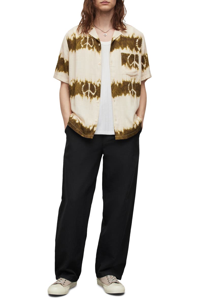 AllSaints Hanbury Cotton & Linen Drawstring Trousers, Alternate, color, 