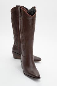 Forever & Always Shoes Pietro Leather Western Knee High Boot
