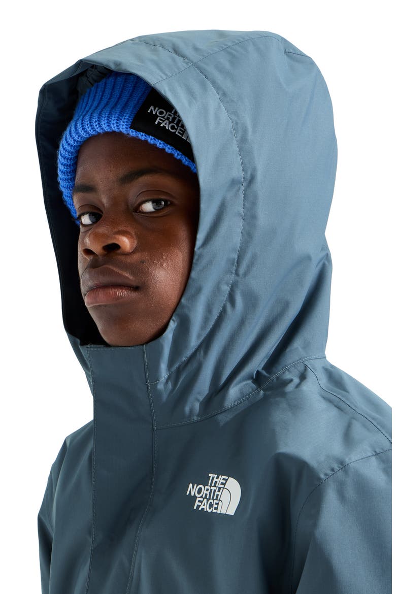 Kids' Antora Water Repellent Rain Jacket, Alternate, color, GRANITE GREY/ PALE TEAL