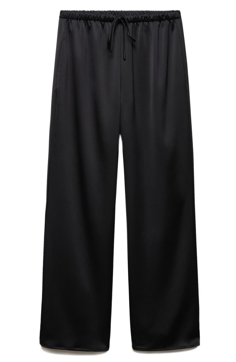 MANGO Satin Drawstring Pants, Alternate, color,