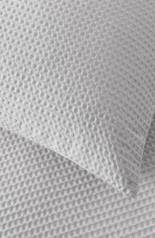 Vera Wang Waffle Pique Comforter & Shams Set In Moonlight Grey