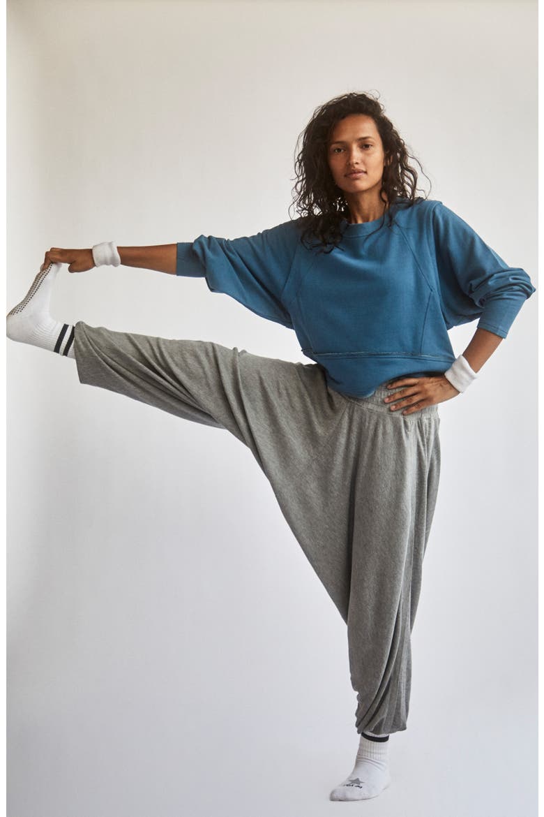 Free People FP Movement Where The Wind Blows Sweatshirt, Alternate, color, BLUE