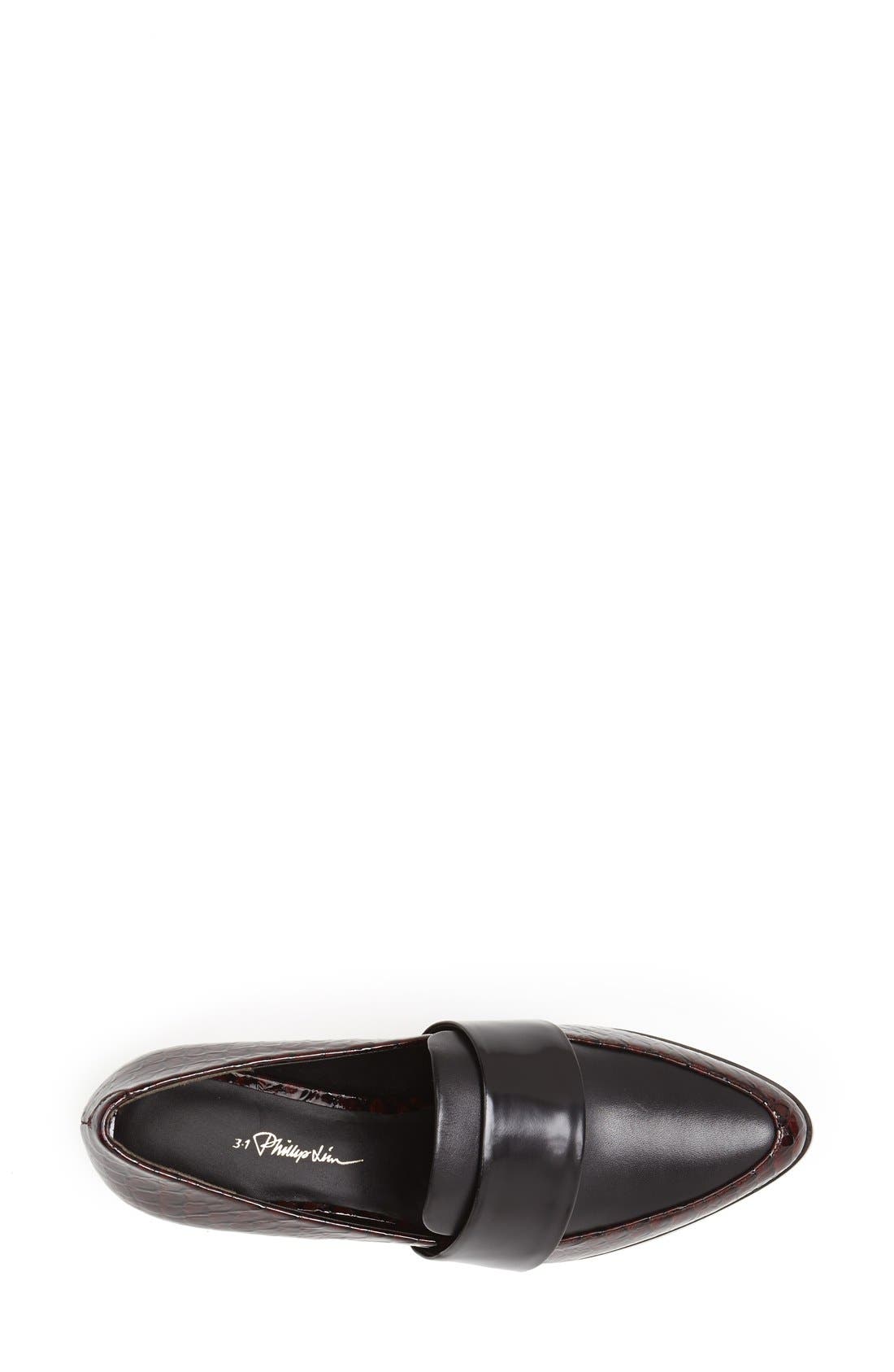 'Quinn' Loafer, Alternate, color, BORDEAUX/ BLACK