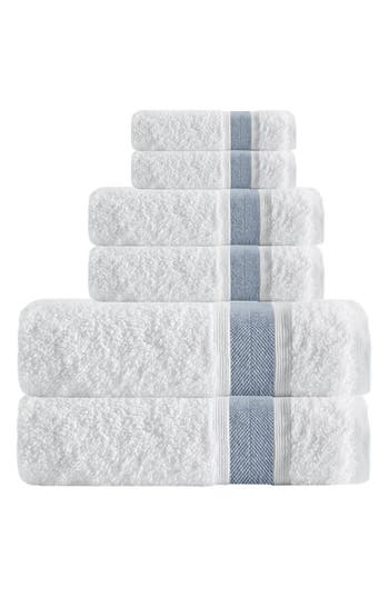Depera Unique Turkish Cotton 6-piece Towel Set In Blue