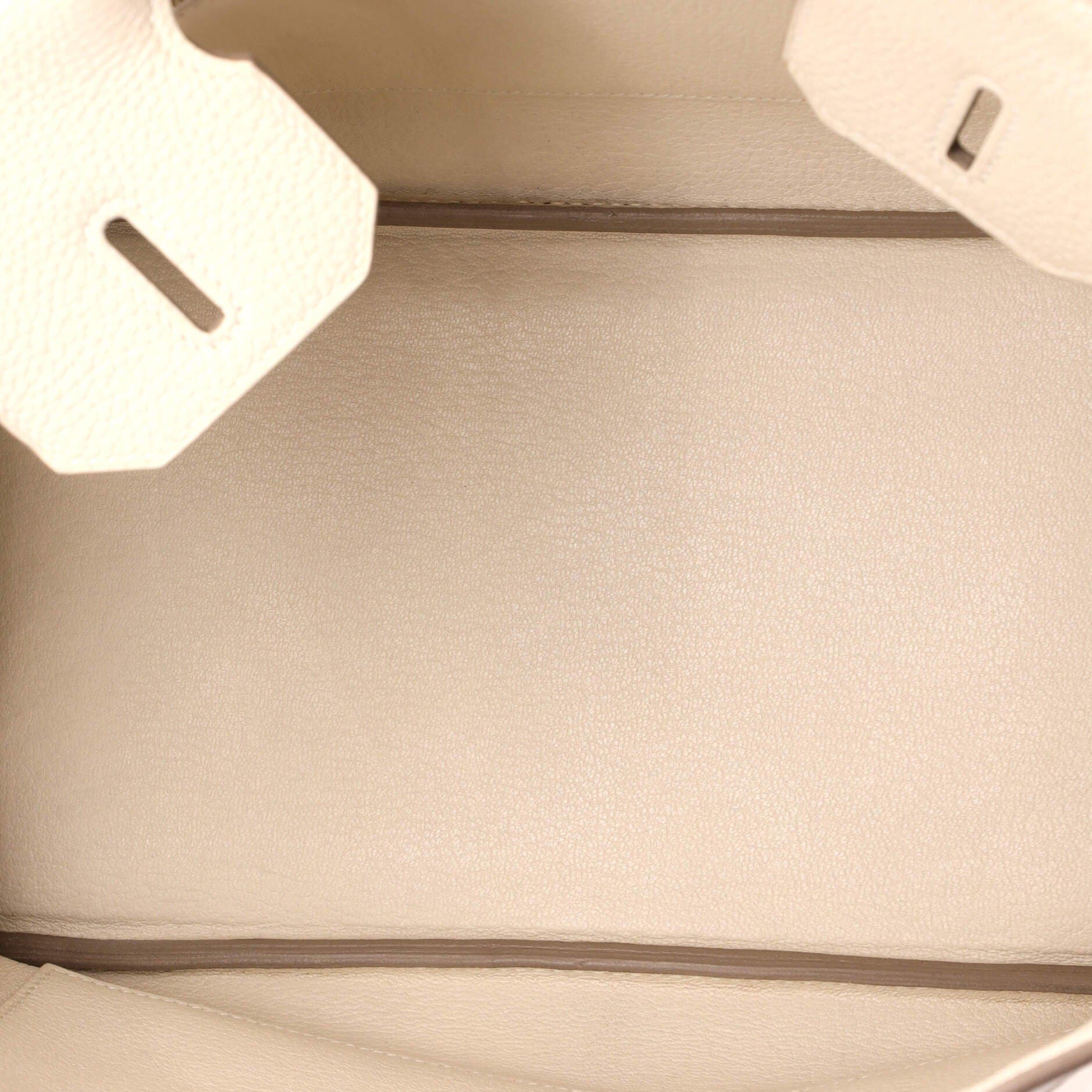 Birkin Handbag Light Clemence with Gold Hardware 30, Alternate, color, White