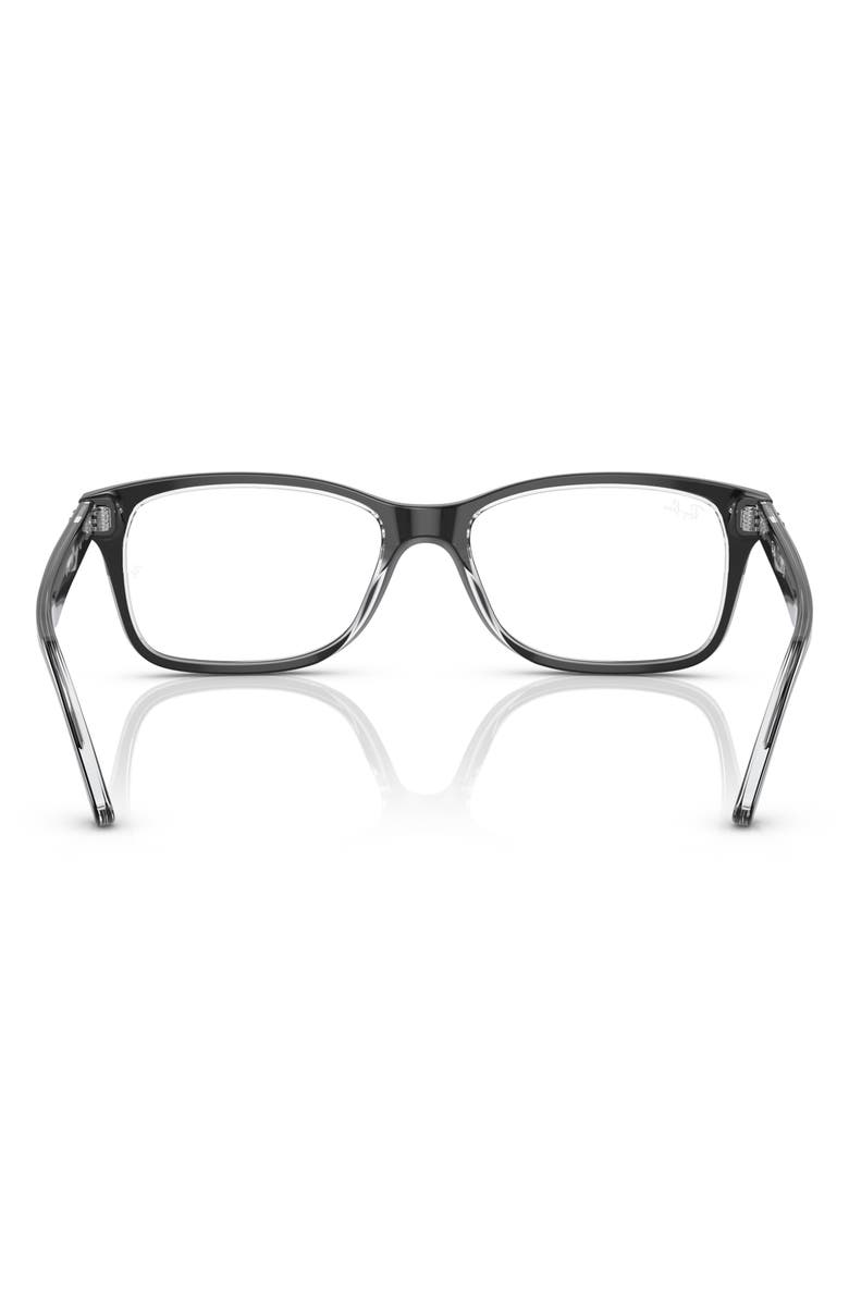 Ray-Ban 53mm Square Optical Glasses, Alternate, color, Black