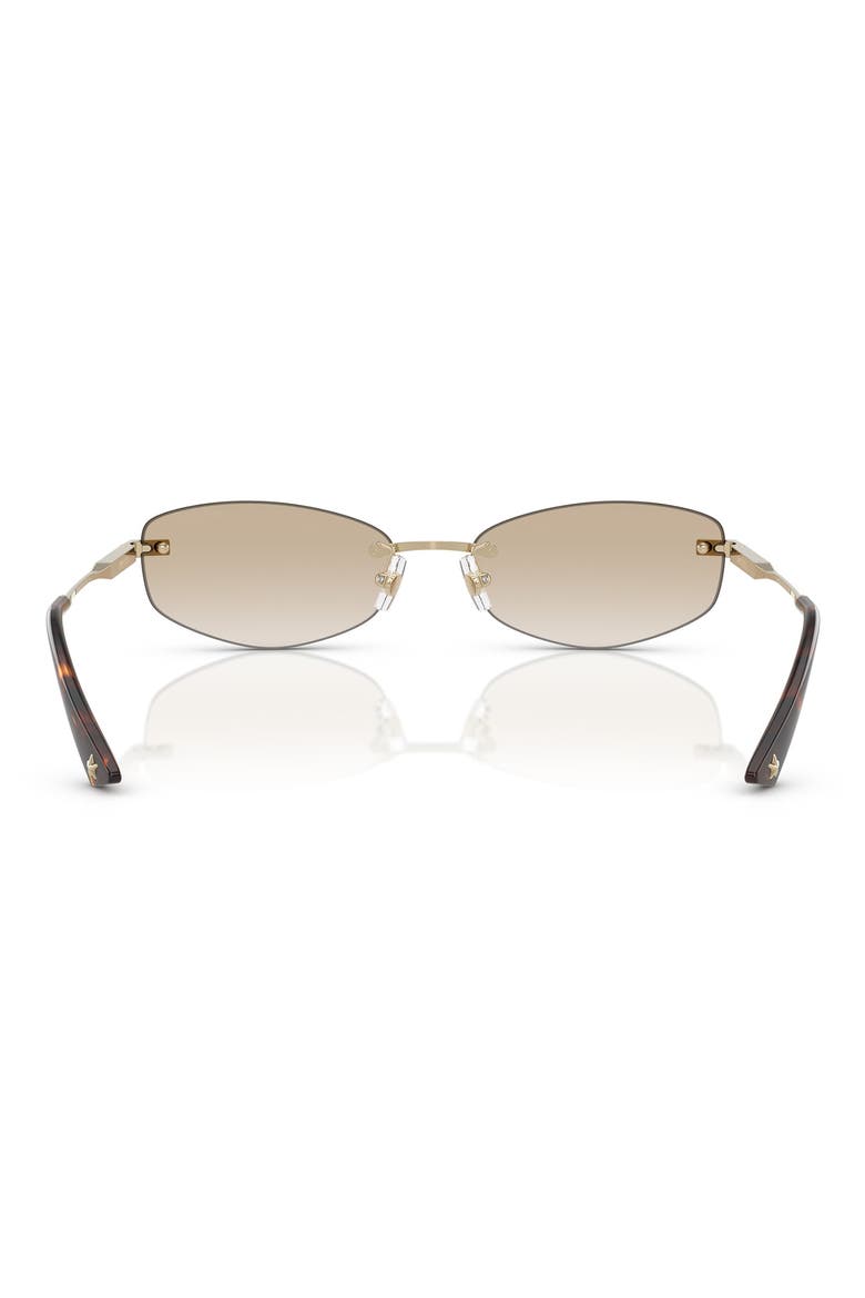 57mm Oval Sunglasses, Alternate, color, PALE GOLD