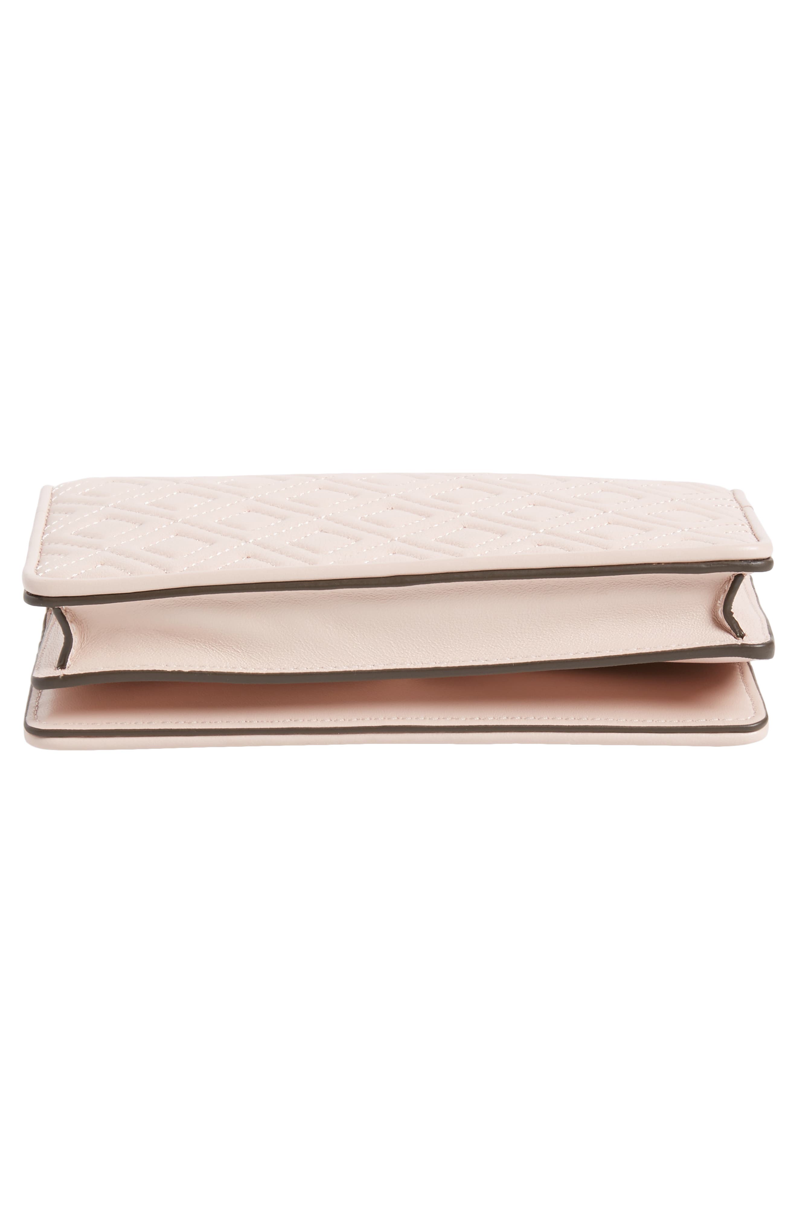 Fleming Leather Wallet/Crossbody, Alternate, color, SHELL PINK