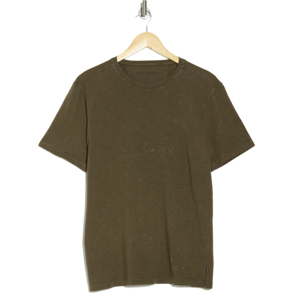 John Varvatos Enzo Marble Wash Cotton T-shirt In Teakwood