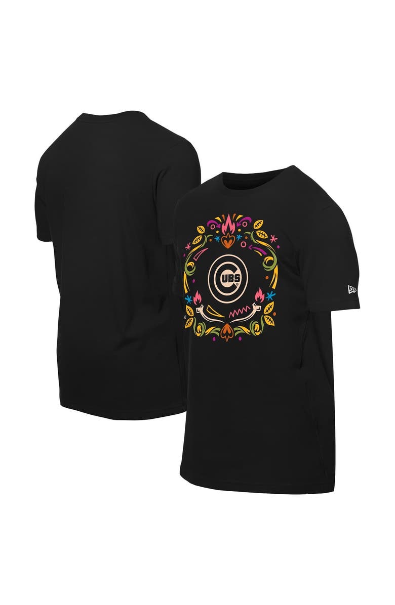 New Era Men's New Era Black Chicago Cubs Día de los Muertos T-Shirt, Main, color, Black