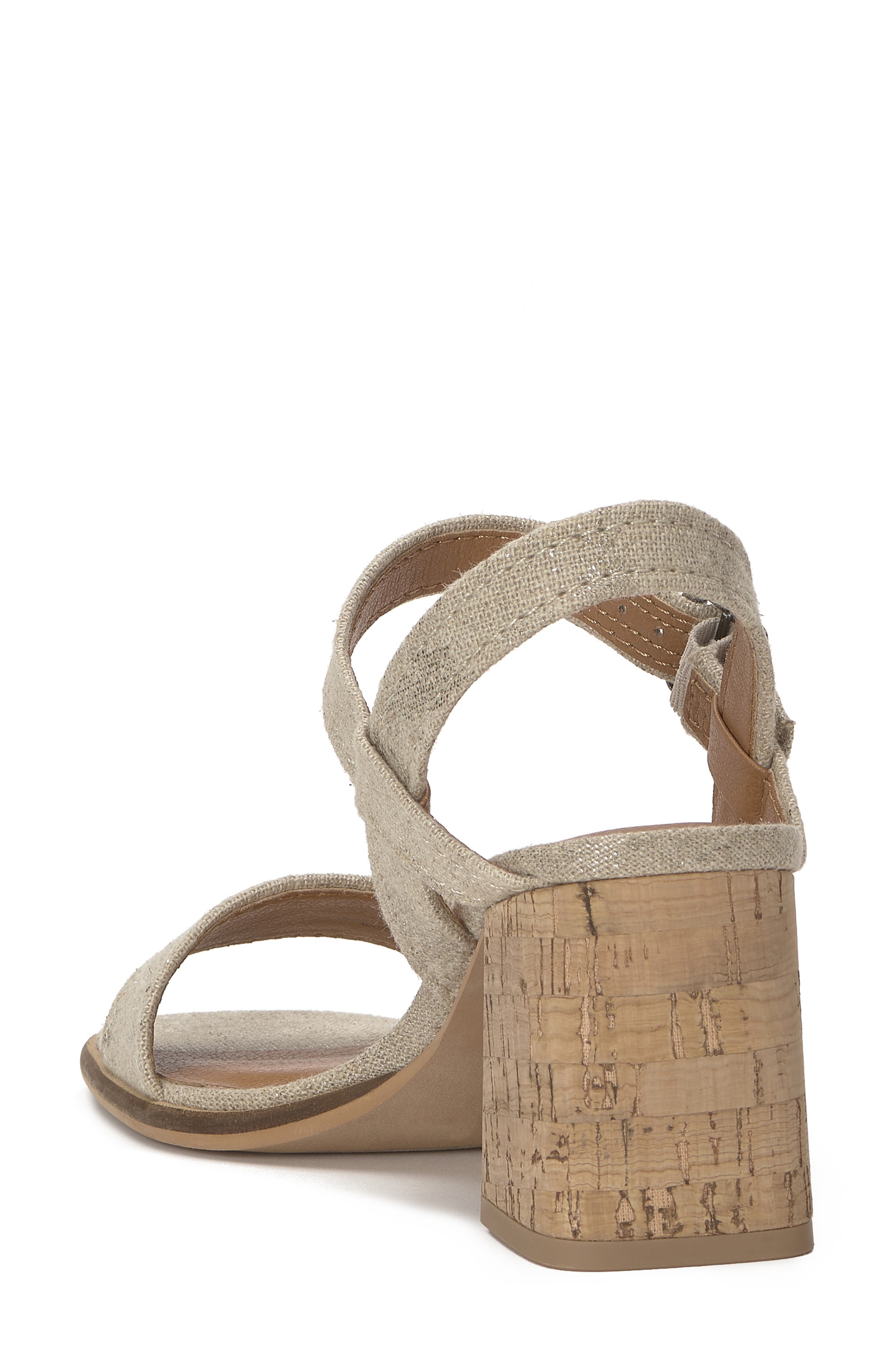 Lucky Brand Hallia Ankle Strap Sandal, Alternate, color, Natural/ Platino