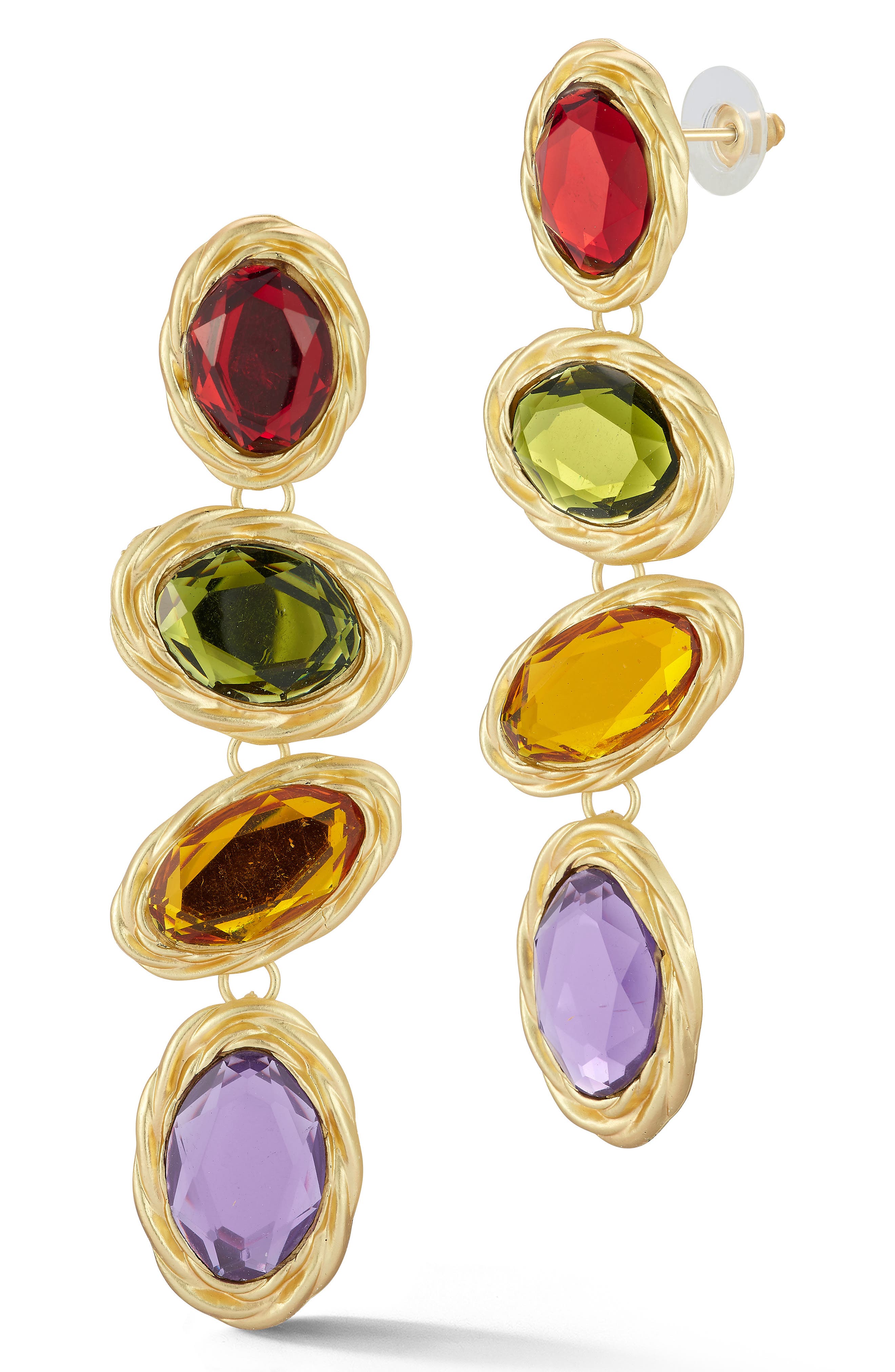 SPHERA MILANO Statement Crystal Drop Earrings