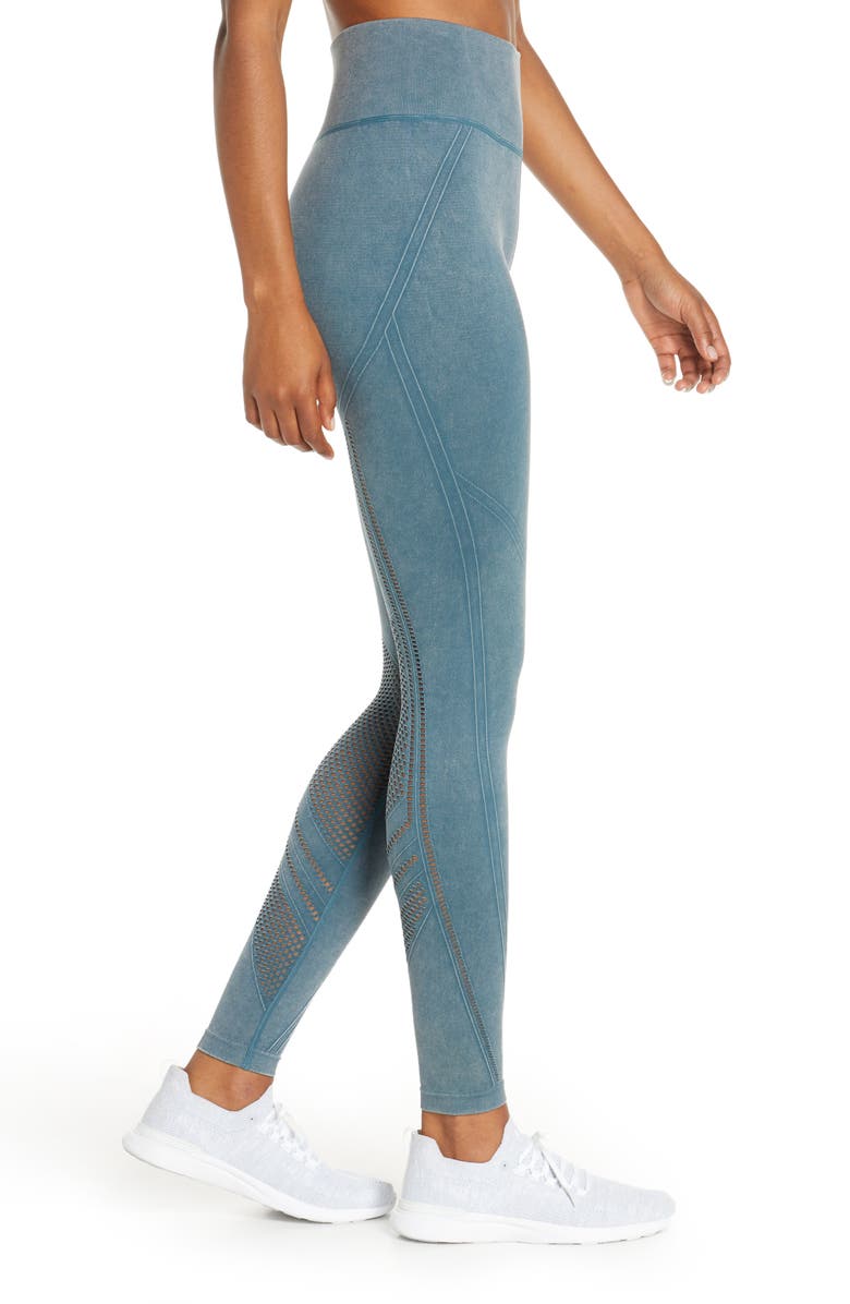 Soul by SoulCycle Sweaty Mesh High Waist Leggings, Alternate, color, 