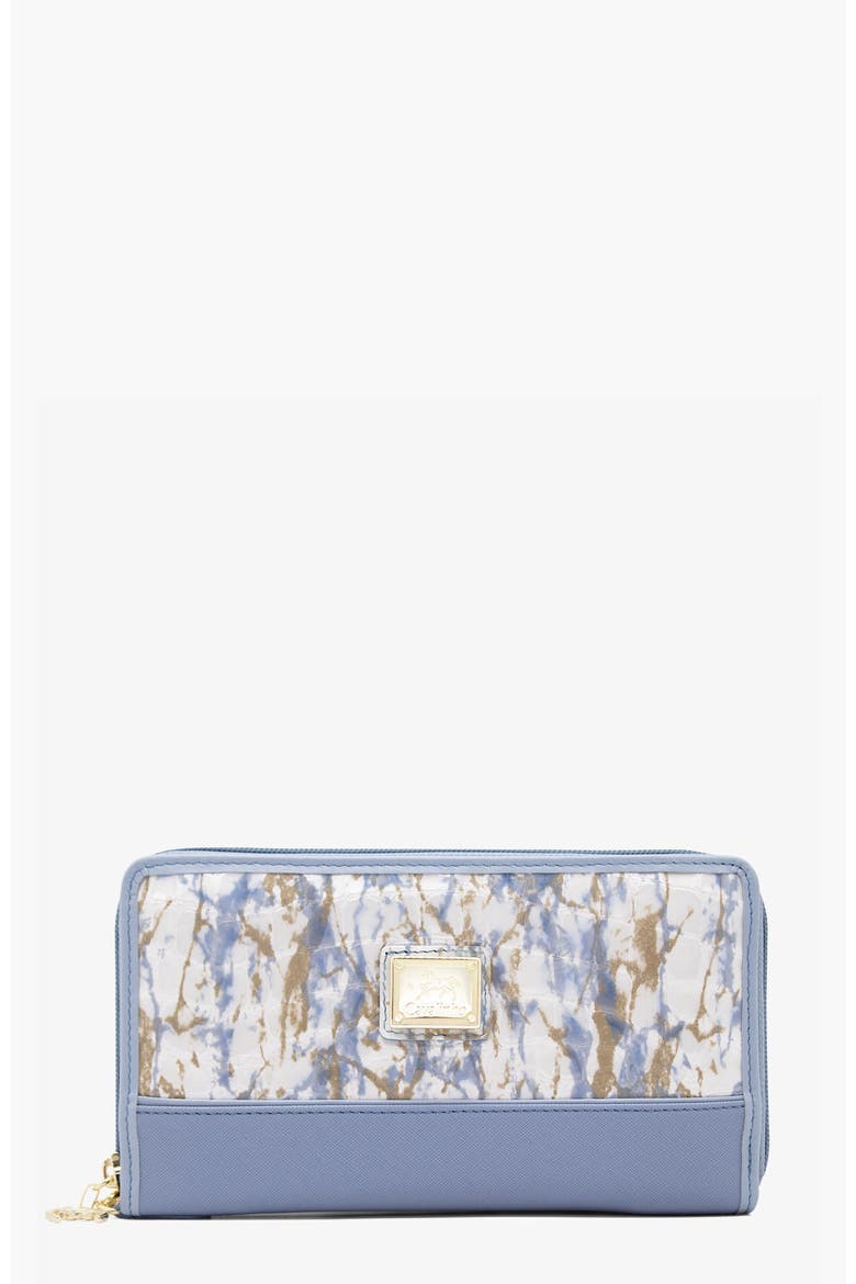 Acqua Bella Wristlet Wallet 213, Main, color, Blue / White
